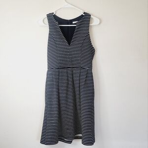 NWT Francescas deep V-neck fit and flare striped dress size small